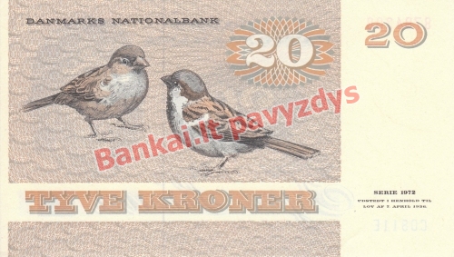 20 Kronų banknoto galinė pusė