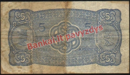 5 Kronų banknoto galinė pusė