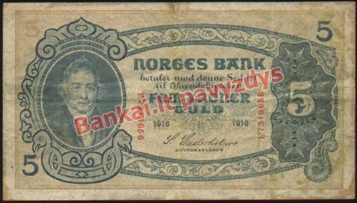 5 Kronų banknoto priekinė pusė