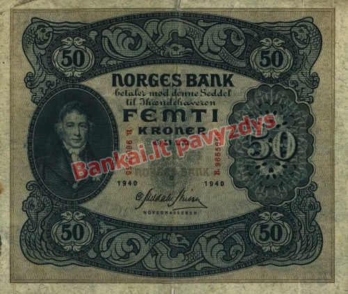 50 Kronų banknoto priekinė pusė
