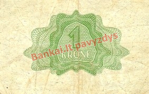 1 Kronos banknoto galinė pusė