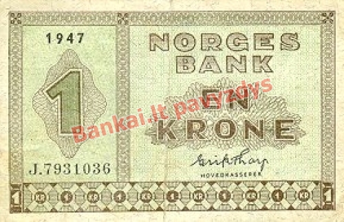 1 Kronos banknoto priekinė pusė