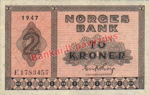 2 Kronų banknoto priekinė pusė
