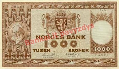 1000 Kronų banknoto priekinė pusė