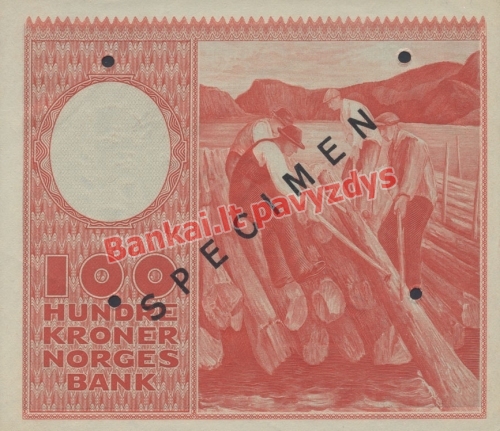 100 Kronų banknoto galinė pusė