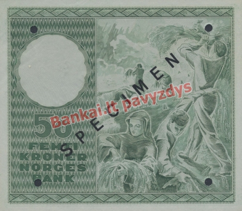 50 Kronų banknoto galinė pusė