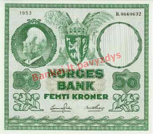 50 Kronų banknoto priekinė pusė