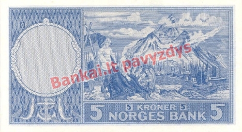 5 Kronų banknoto galinė pusė