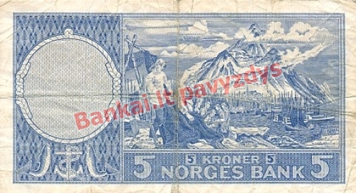 5 Kronų banknoto galinė pusė