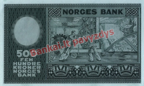 500 Kronų banknoto galinė pusė