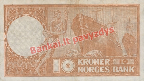 10 Kronų banknoto galinė pusė