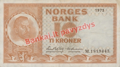 10 Kronų banknoto priekinė pusė