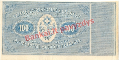 100 Frankų banknoto galinė pusė