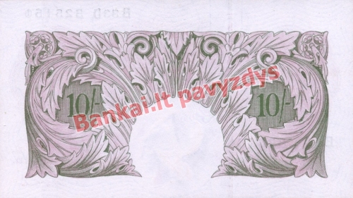 10 Šilingų banknoto galinė pusė