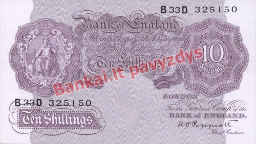 10 Šilingų banknoto priekinė pusė
