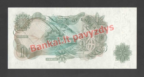 1 Svaro banknoto galinė pusė