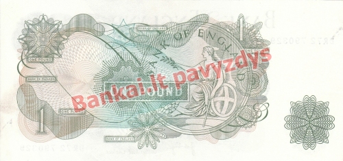 1 Svaro banknoto galinė pusė