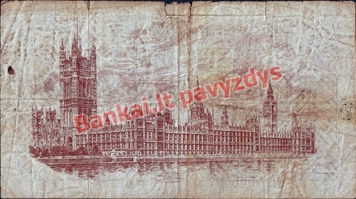 1 Svaro banknoto galinė pusė