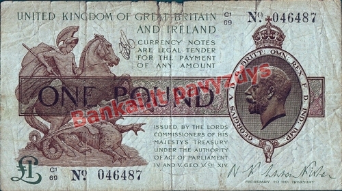 1 Svaro banknoto priekinė pusė