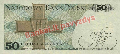50 Zlotų banknoto galinė pusė