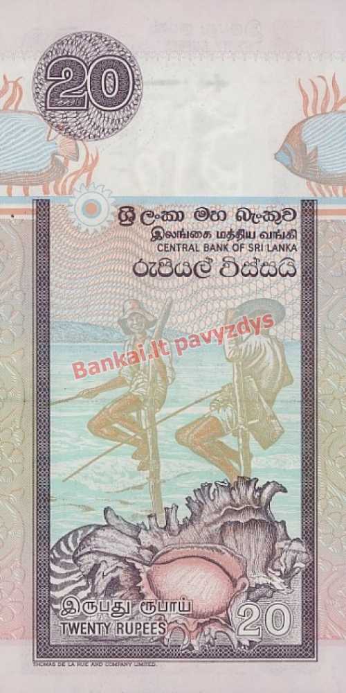 20 Rupijų banknoto galinė pusė