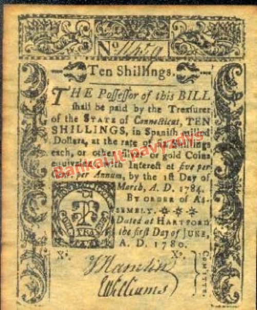 10 Šilingų banknoto priekinė pusė