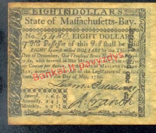 8 Dolerių banknoto priekinė pusė