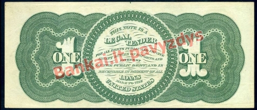 1 Dolerio banknoto galinė pusė