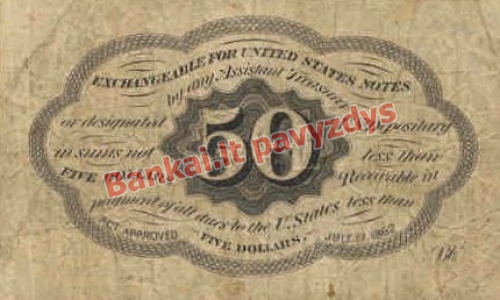 50 Centų banknoto galinė pusė