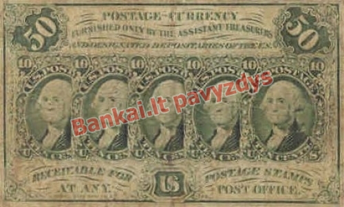 50 Centų banknoto priekinė pusė