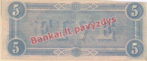 5 Dolerių banknoto galinė pusė