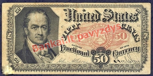 50 Centų banknoto priekinė pusė