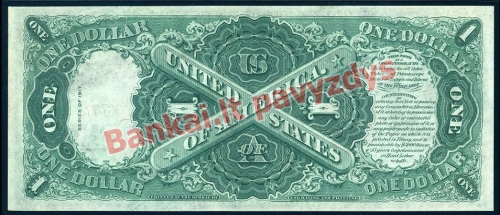 1 Dolerio banknoto galinė pusė