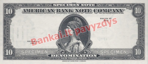 10 Dolerių banknoto priekinė pusė