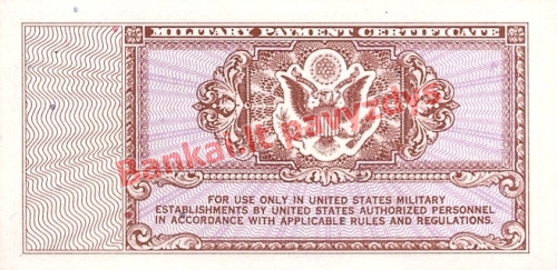 5 Centų banknoto galinė pusė