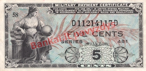 5 Centų banknoto priekinė pusė