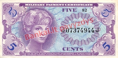 5 Centų banknoto priekinė pusė