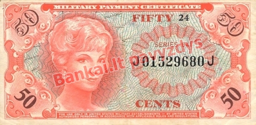 50 Centų banknoto priekinė pusė