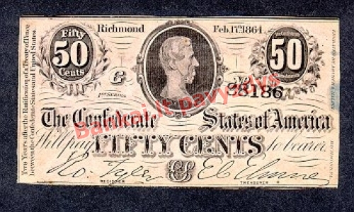 50 Centų banknoto priekinė pusė