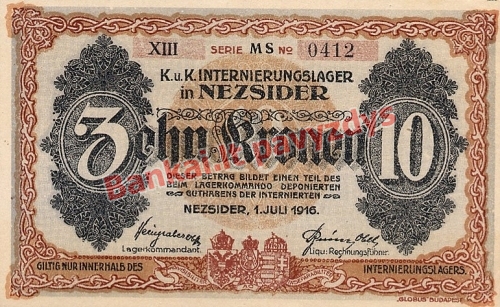 10 Koronų banknoto galinė pusė