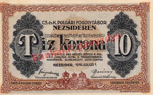 10 Koronų banknoto priekinė pusė