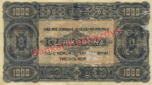 1000 Koronų banknoto galinė pusė
