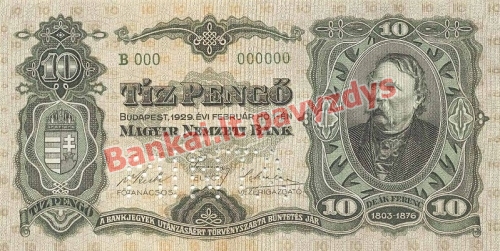 10 Pengų banknoto priekinė pusė