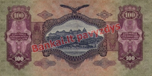 100 Pengų banknoto galinė pusė