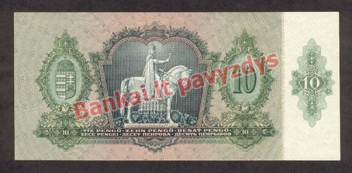 10 Pengų banknoto galinė pusė