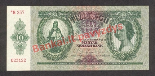 10 Pengų banknoto priekinė pusė