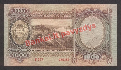 1000 Pengų banknoto galinė pusė