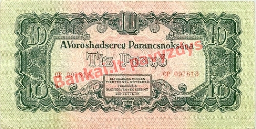 10 Pengų banknoto priekinė pusė