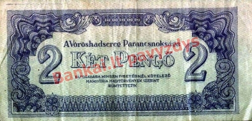 2 Pengų banknoto priekinė pusė
