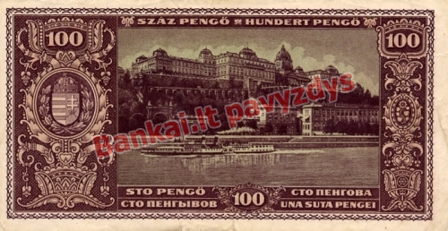 100 Pengų banknoto galinė pusė